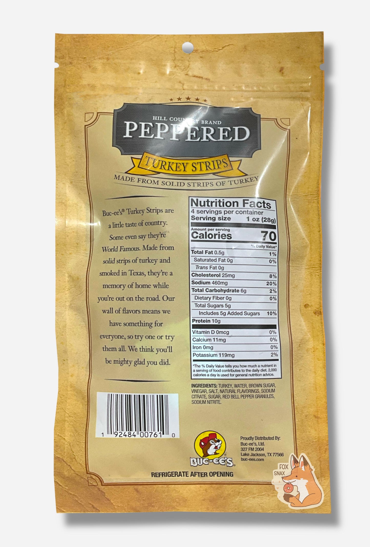 Buc-ee's Hill Country Peppered Turkey Strips