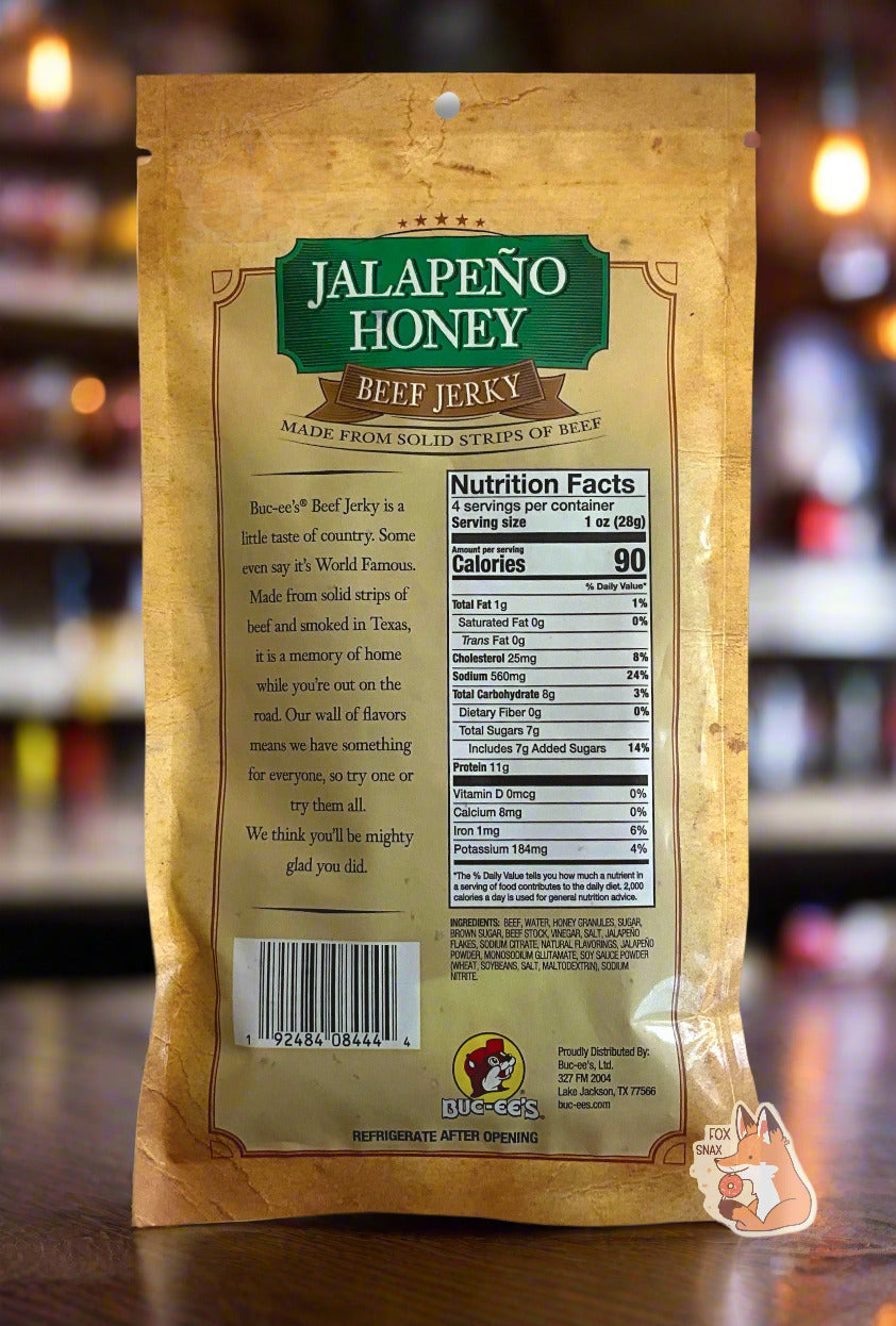 Buc-ee's Jerky au miel et jalapeño