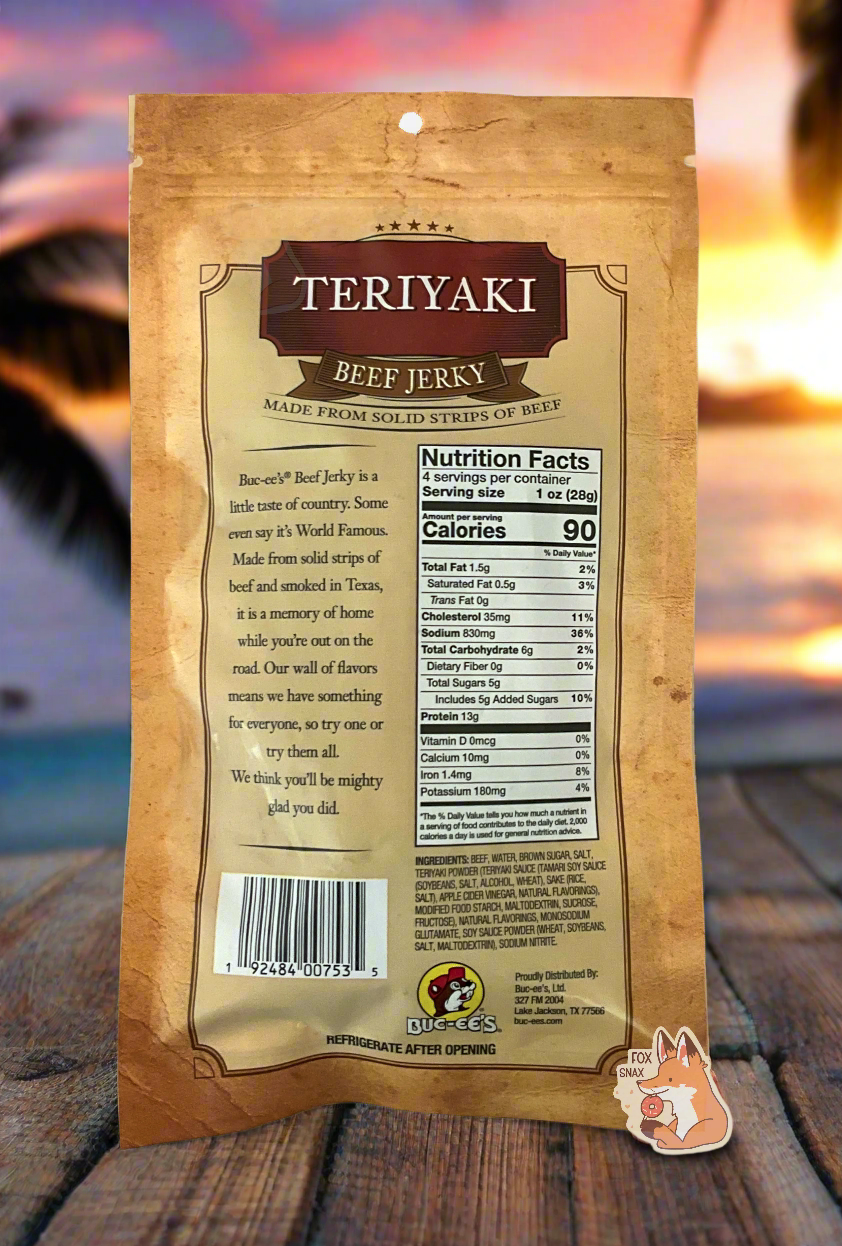 Buc-ee's Teriyaki Beef Jerky - Savory Snack Delight