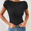 Elegant Backless Short Sleeve T-Shirt