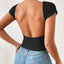 Elegant Backless Short Sleeve T-Shirt