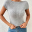Elegant Backless Short Sleeve T-Shirt