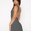Backless Wide Strap Mini Dress - Korvel