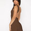 Backless Wide Strap Mini Dress - Korvel