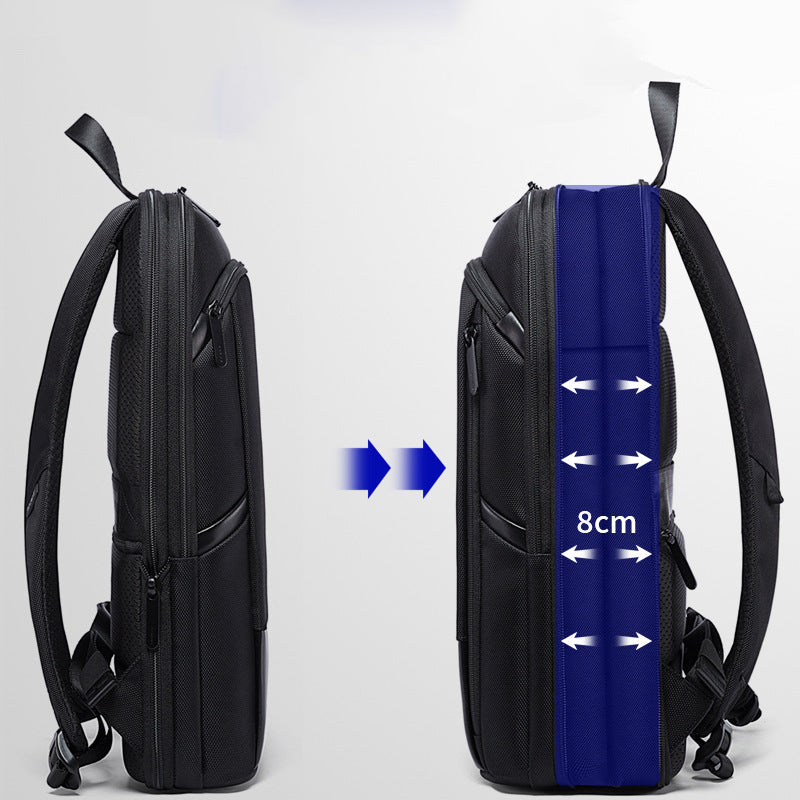 Backpack Ultra Thin Backpack Men's Expandable Large Capacity Business Multi-Function Computer Waterproof Backpack - Korvel