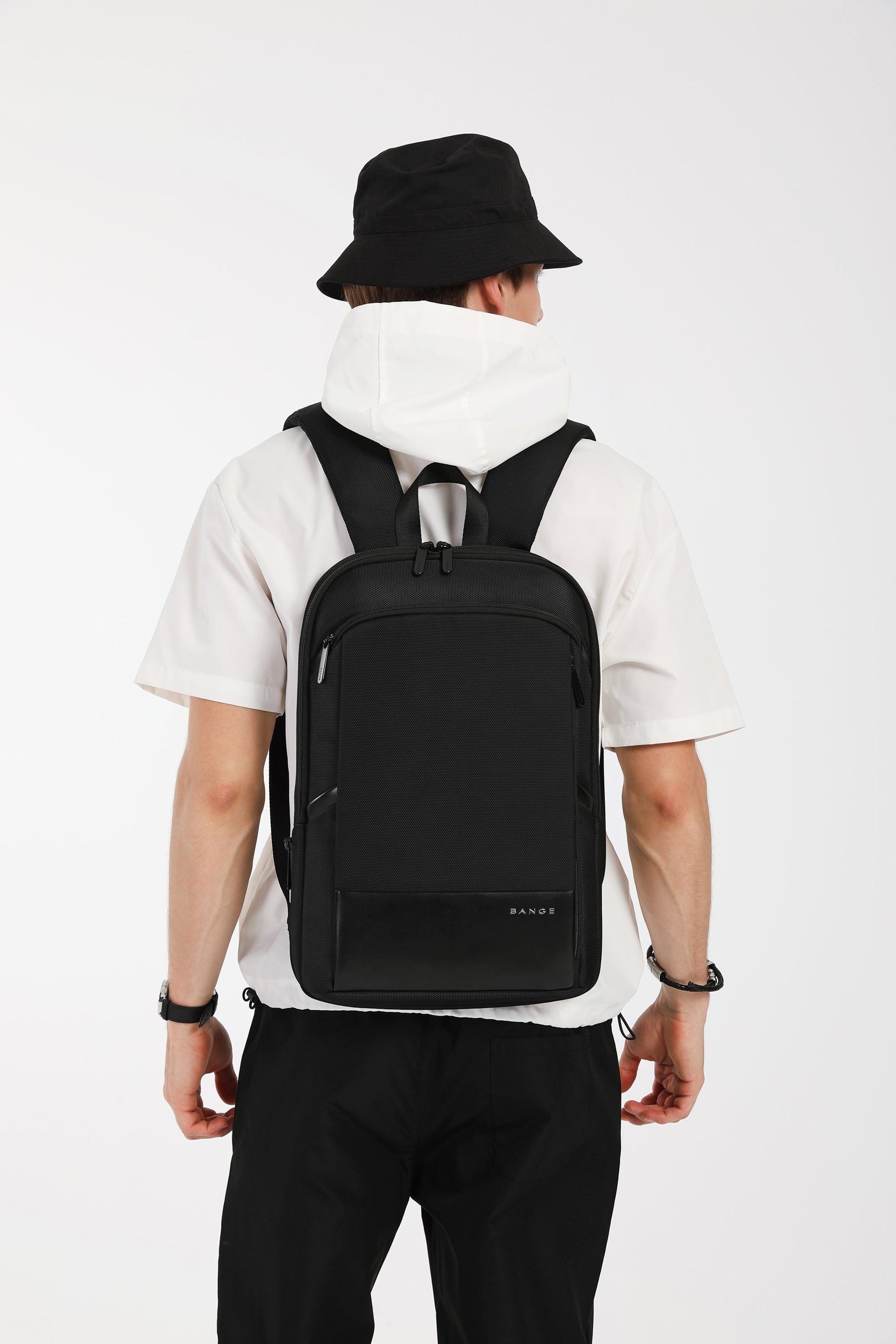 Backpack Ultra Thin Backpack Men's Expandable Large Capacity Business Multi-Function Computer Waterproof Backpack - Korvel