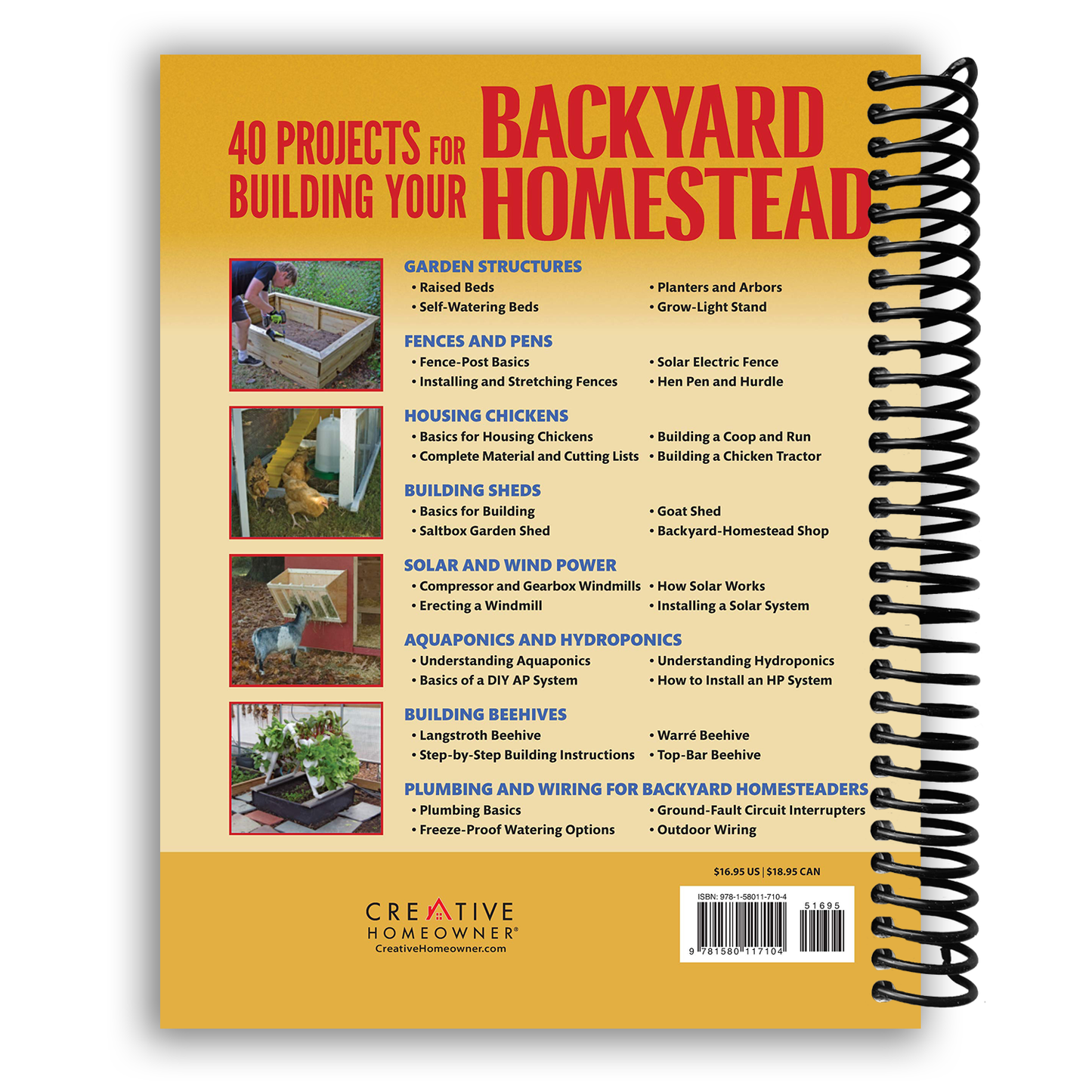 40 Essential Projects for Your Backyard Homestead: A Comprehensive Guide to Sustainable Living (Spiral Bound) - Korvel