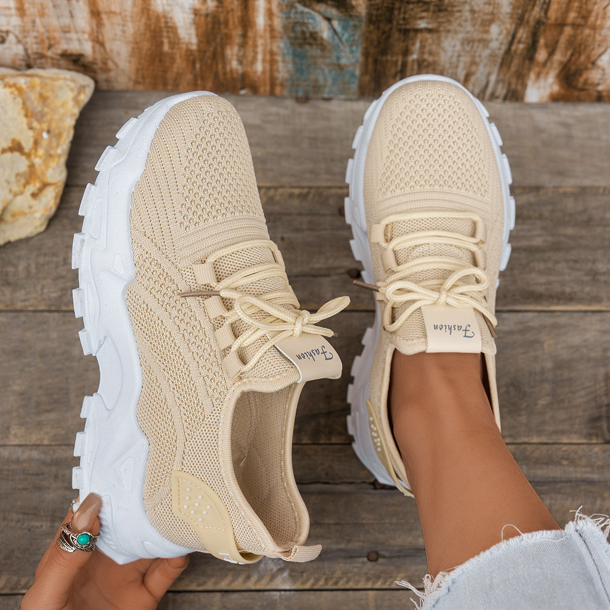 Flyknit Mesh Women's Breathable Casual Sneakers