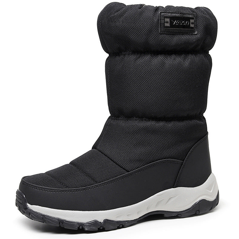 Men's Waterproof Snow Boots - Fleece-Lined Hiking Shoes