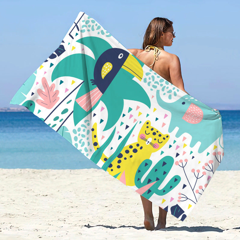 Double-Sided Velvet Microfiber Beach Towel