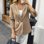 Chic Solid-Color Long-Sleeve Blazer