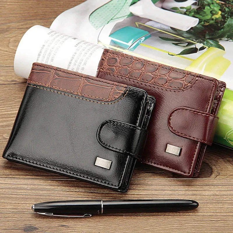 Baellerry Vintage Leather Hasp Small Wallet Coin Pocket Purse Card Holder Men Wallets Money Cartera Hombre Bag Male Clutch - Korvel