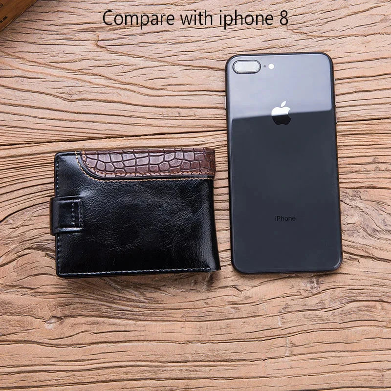 Baellerry Vintage Leather Hasp Small Wallet Coin Pocket Purse Card Holder Men Wallets Money Cartera Hombre Bag Male Clutch - Korvel