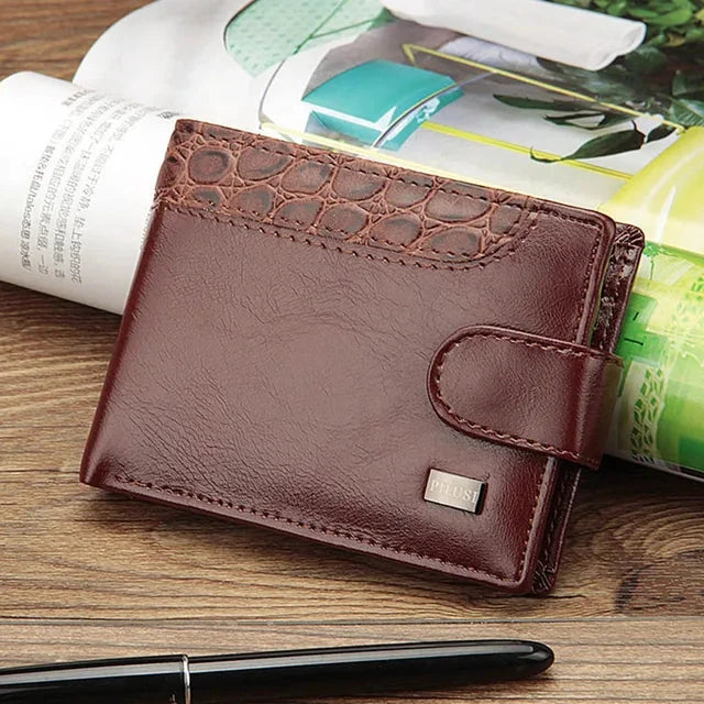 Baellerry Vintage Leather Hasp Small Wallet Coin Pocket Purse Card Holder Men Wallets Money Cartera Hombre Bag Male Clutch - Korvel