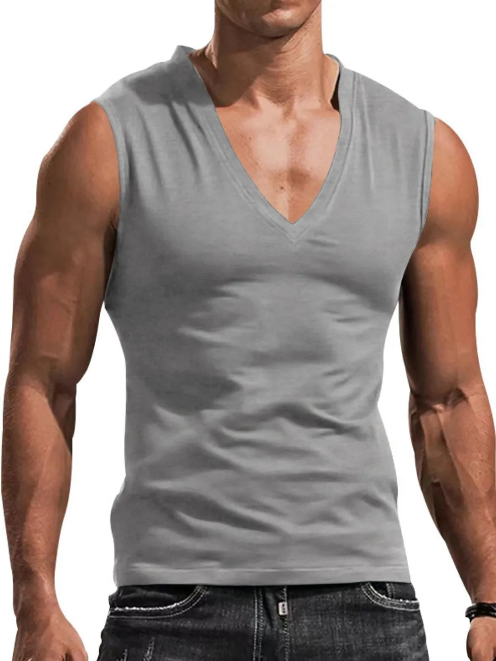 Débardeur V-Neck Grande Taille pour Homme