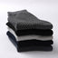 Men's Bamboo Fiber Crew Socks - Dark Flower Grid Design