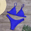 Ribbed Tie Side Classic Bikini Set for Women