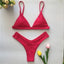 Ribbed Tie Side Classic Bikini Set for Women