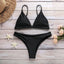 Ribbed Tie Side Classic Bikini Set for Women