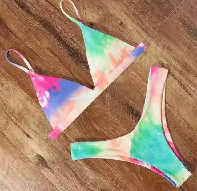 Ribbed Tie Side Classic Bikini Set for Women