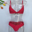 Ribbed Tie Side Classic Bikini Set for Women