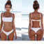 Ribbed Tie Side Classic Bikini Set for Women