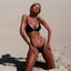 Ribbed Tie Side Classic Bikini Set for Women