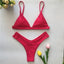 Ribbed Tie Side Classic Bikini Set for Women