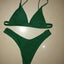 Ribbed Tie Side Classic Bikini Set for Women