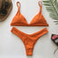 Ribbed Tie Side Classic Bikini Set for Women
