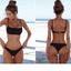 Ribbed Tie Side Classic Bikini Set for Women