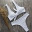 Ribbed Tie Side Classic Bikini Set for Women