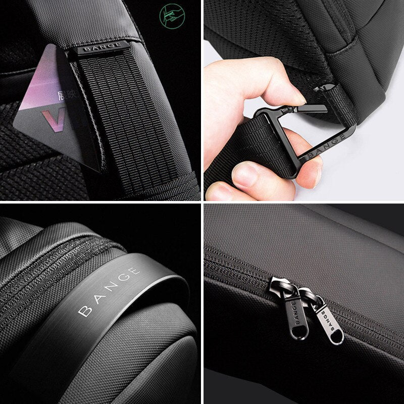 BANGE New Multifunction Crossbody Bag Shoulder Messenger Bags Male Waterproof Short Trip Chest Bag Pack for Men - Korvel