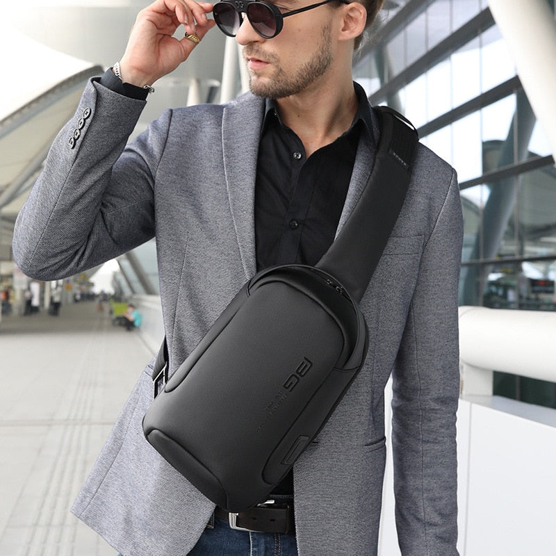 BANGE New Multifunction Crossbody Bag Shoulder Messenger Bags Male Waterproof Short Trip Chest Bag Pack for Men - Korvel