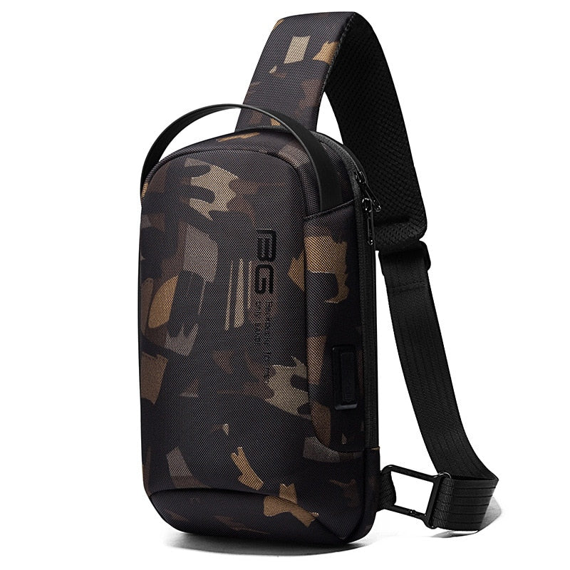 BANGE New Multifunction Crossbody Bag Shoulder Messenger Bags Male Waterproof Short Trip Chest Bag Pack for Men - Korvel