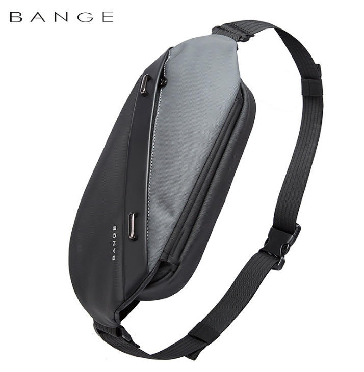 BANGE Outdoor Sport Men Sling Bags Crossbody Pack for Cell Phone Large Capacity Chest Bag Male Waterproof Single Pouch For Earphone - Korvel
