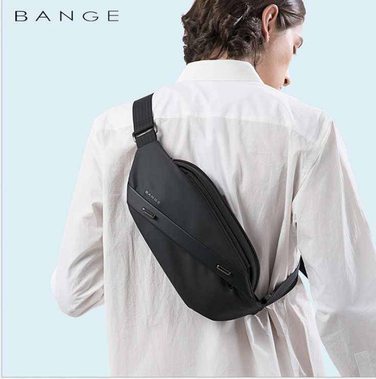 BANGE Outdoor Sport Men Sling Bags Crossbody Pack for Cell Phone Large Capacity Chest Bag Male Waterproof Single Pouch For Earphone - Korvel