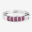 Bracelet en argent sterling avec rubis véritable de 6,65 carats et topaze blanche