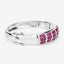 Bracelet en argent sterling avec rubis véritable de 6,65 carats et topaze blanche