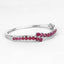 Brazalete de Rubí Relleno de Vidrio de 9.10 Quilates en Plata Esterlina .925