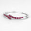 Brazalete de Rubí Relleno de Vidrio de 9.10 Quilates en Plata Esterlina .925