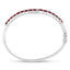 Brazalete de Rubí Relleno de Vidrio de 9.10 Quilates en Plata Esterlina .925