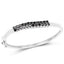 3.53 Carat Genuine Black Diamond Sterling Silver Bangle