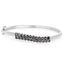 3.53 Carat Genuine Black Diamond Sterling Silver Bangle