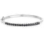2.50 Carat Genuine Black Diamond .925 Sterling Silver Bangle