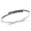 Bangle en argent sterling .925 avec diamant noir véritable de 4,00 carats