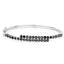 Bangle en argent sterling .925 avec diamant noir véritable de 4,00 carats