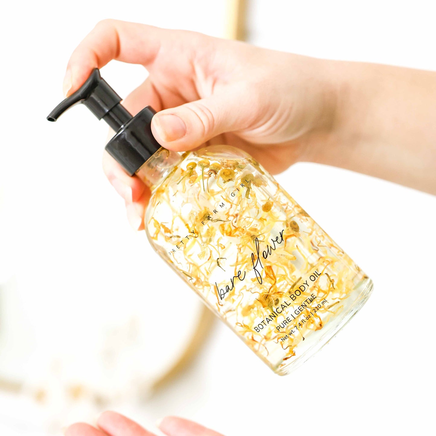 Bare Flower Natural Fragrance Free Body Oil for Sensitive Skin