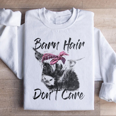 Sudadera con capucha "No me importa el pelo de granero"
