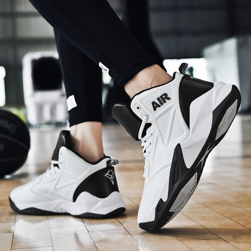 Basketball shoes casual sports running shoes mid top combat boots practical sneakers - Korvel